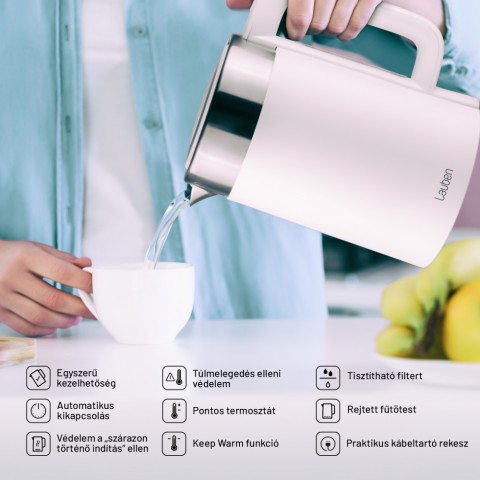 Lauben Electric Kettle EK17WS - Elektromos vízforraló Lauben Electric Kettle EK17WS - Elektromos vízforraló